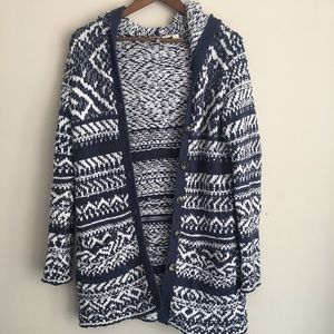 Lucky Brand Knit Hooded Cardigan